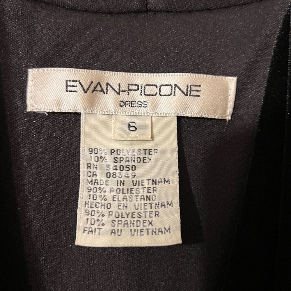 Evan Picone Black Velvet Halter Dress - Picture 2 of 6